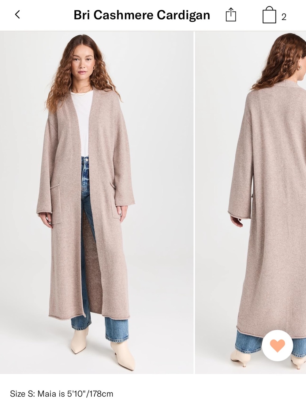 Reformation cashmere cardigan
